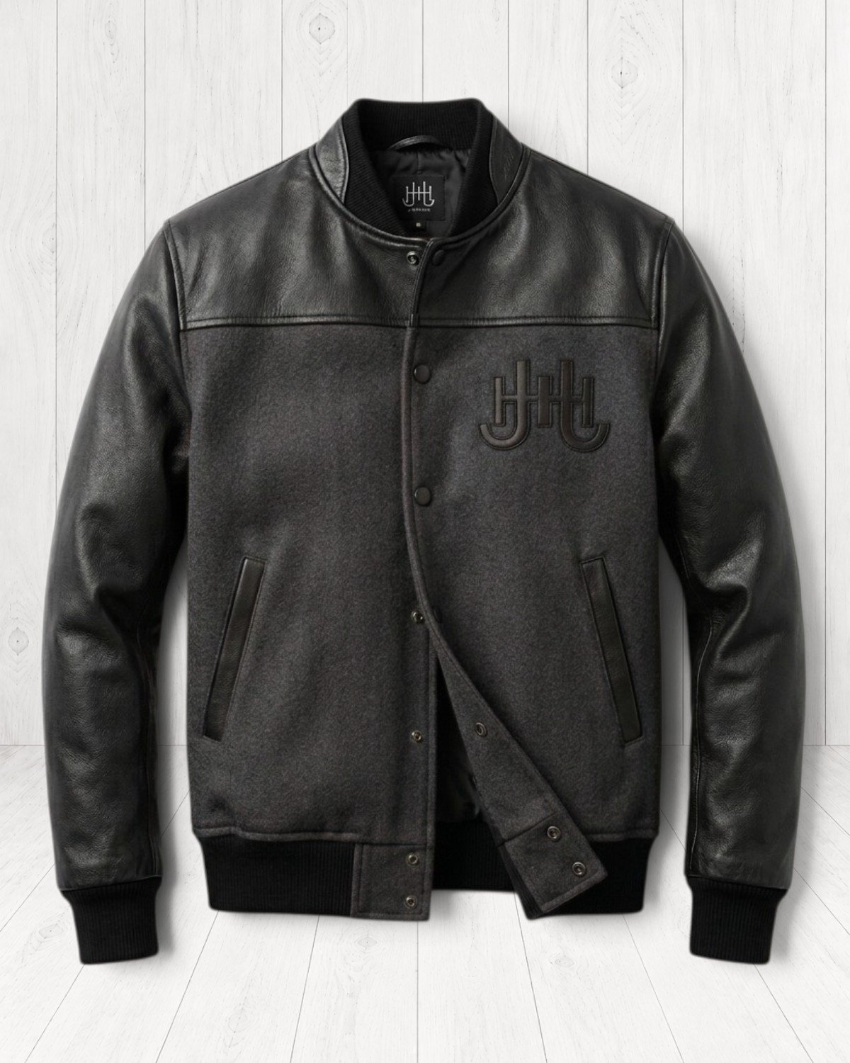 Astelle Varsity Jacket — Charcoal