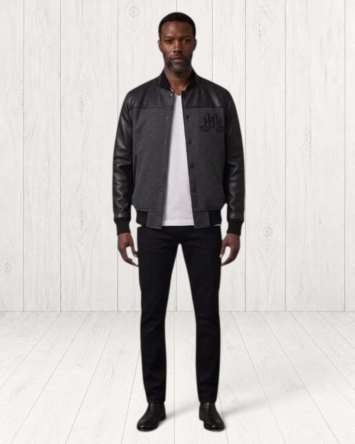 Astelle Varsity Jacket — Charcoal view 2