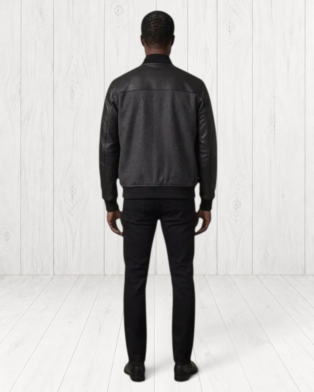 Astelle Varsity Jacket — Charcoal view 4