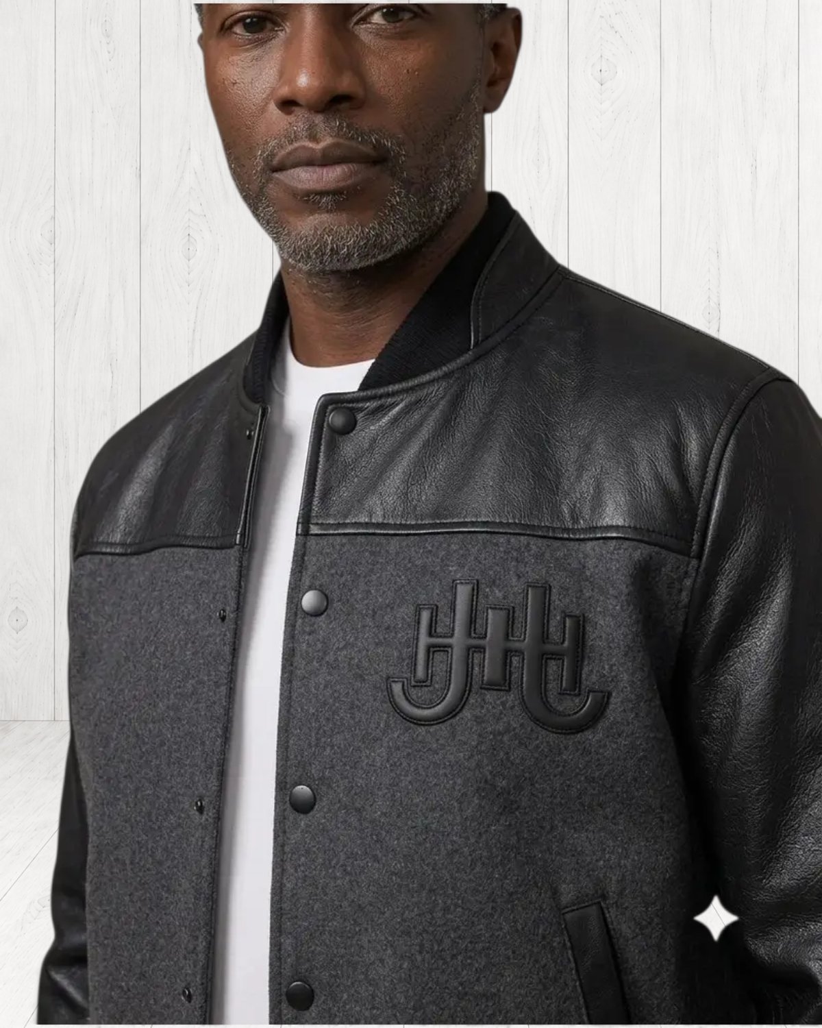 Astelle Varsity Jacket — Charcoal view 5