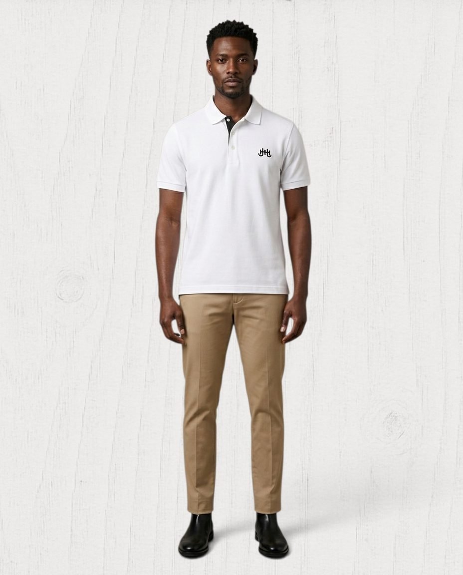 Baymere Piqué Polo Shirt — Blanc view 2