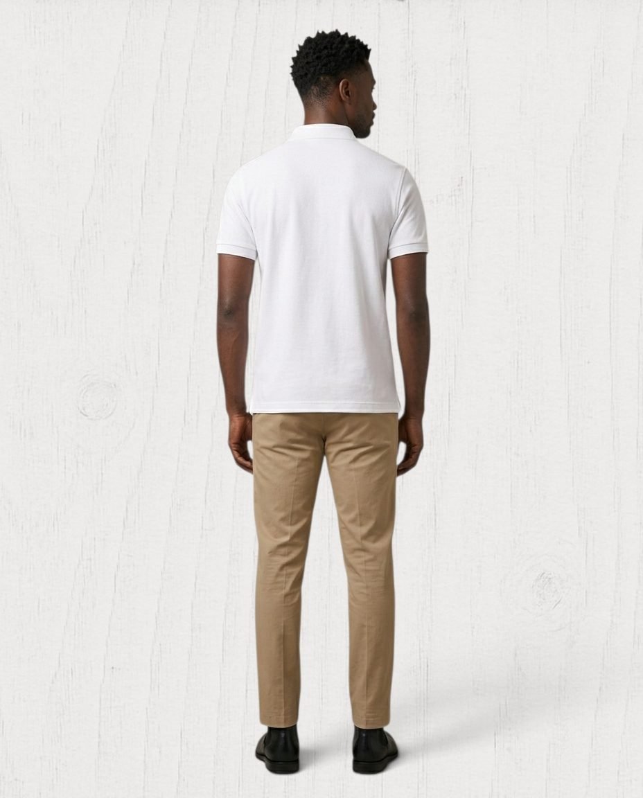 Baymere Piqué Polo Shirt — Blanc view 4