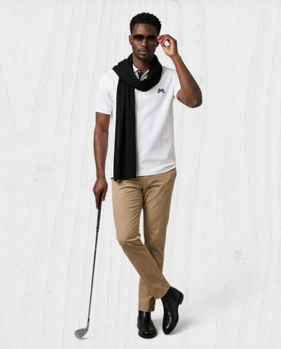 Baymere Piqué Polo Shirt — Blanc view 6