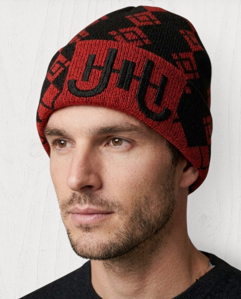Bower Rib-Knit Beanie — Rouge view 4