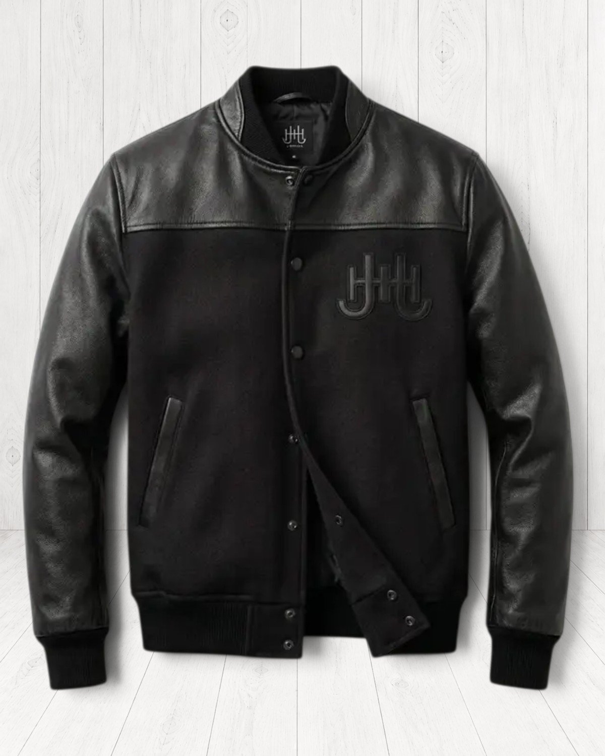 Bridgeline Varsity Jacket — Black
