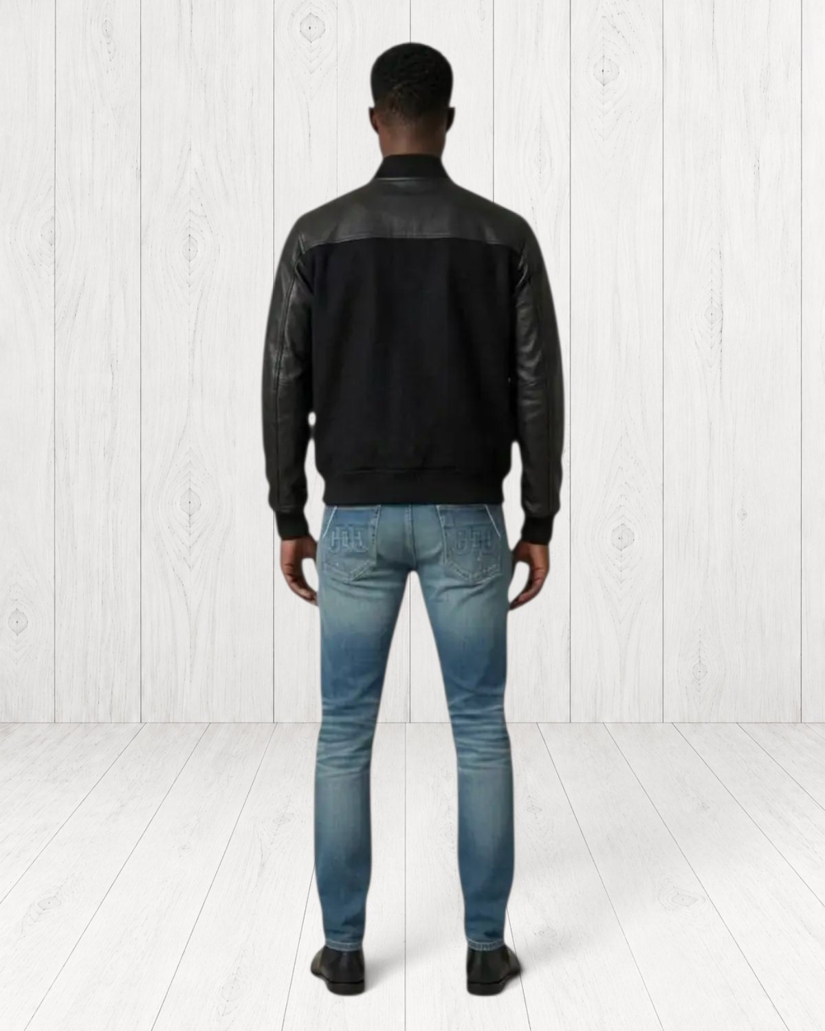 Bridgeline Varsity Jacket — Black view 5