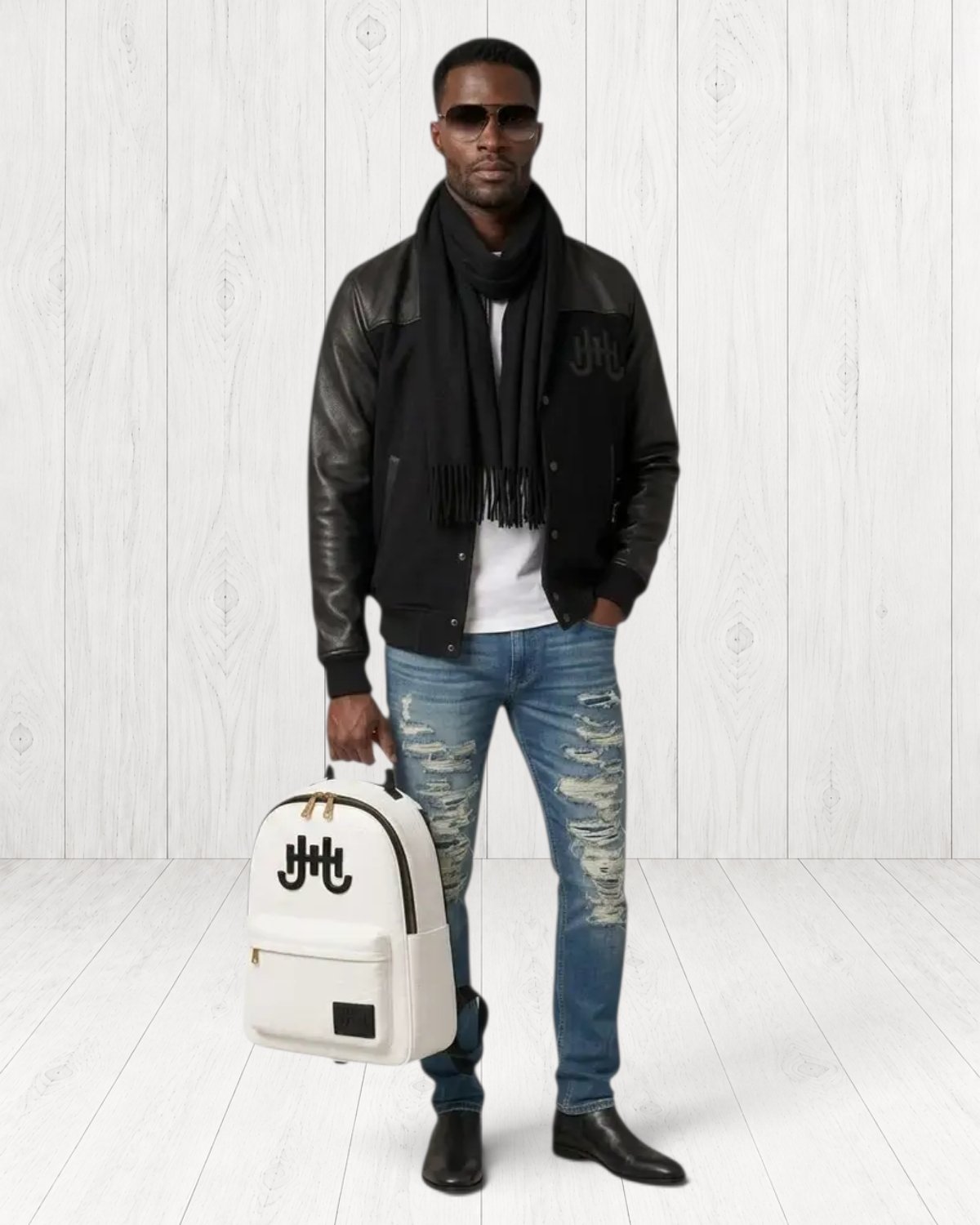 Bridgeline Varsity Jacket — Black