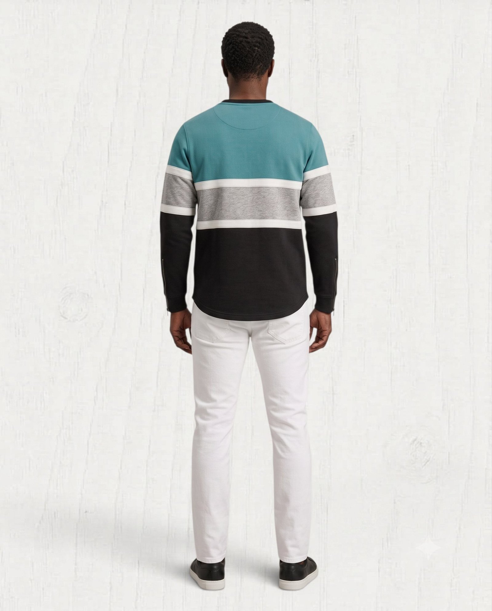 Empyr Colorblock Sweatshirt — Teal — Back