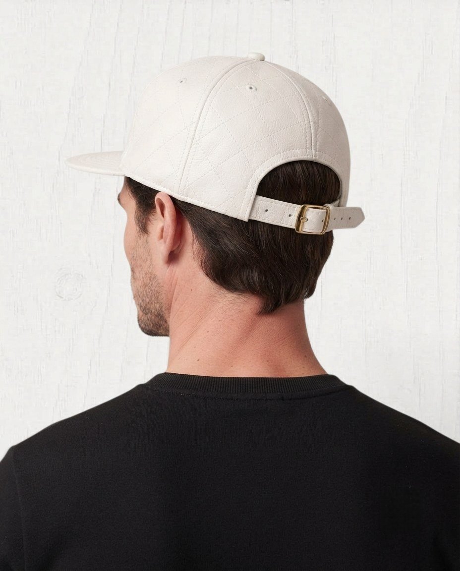Flatrin Structured Cap — Blanc view 4