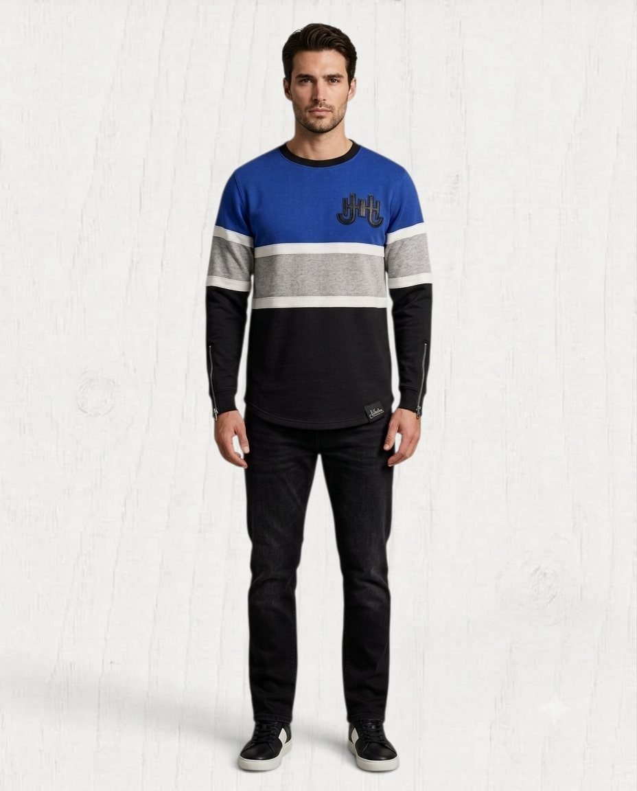 Flatroc Colorblock Sweatshirt — Royal — Front