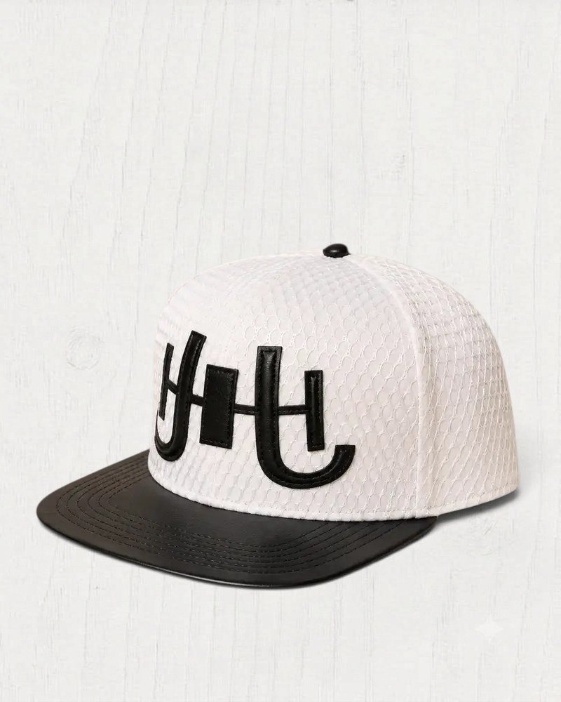 Fulten Mixed-Material Mesh Cap — Blanc