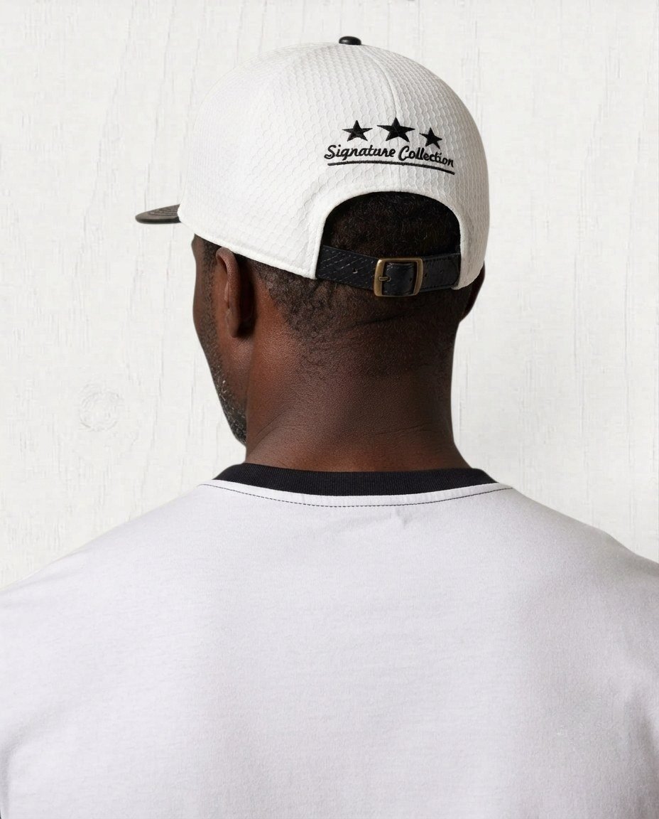Fulten Mixed-Material Mesh Cap — Blanc view 4