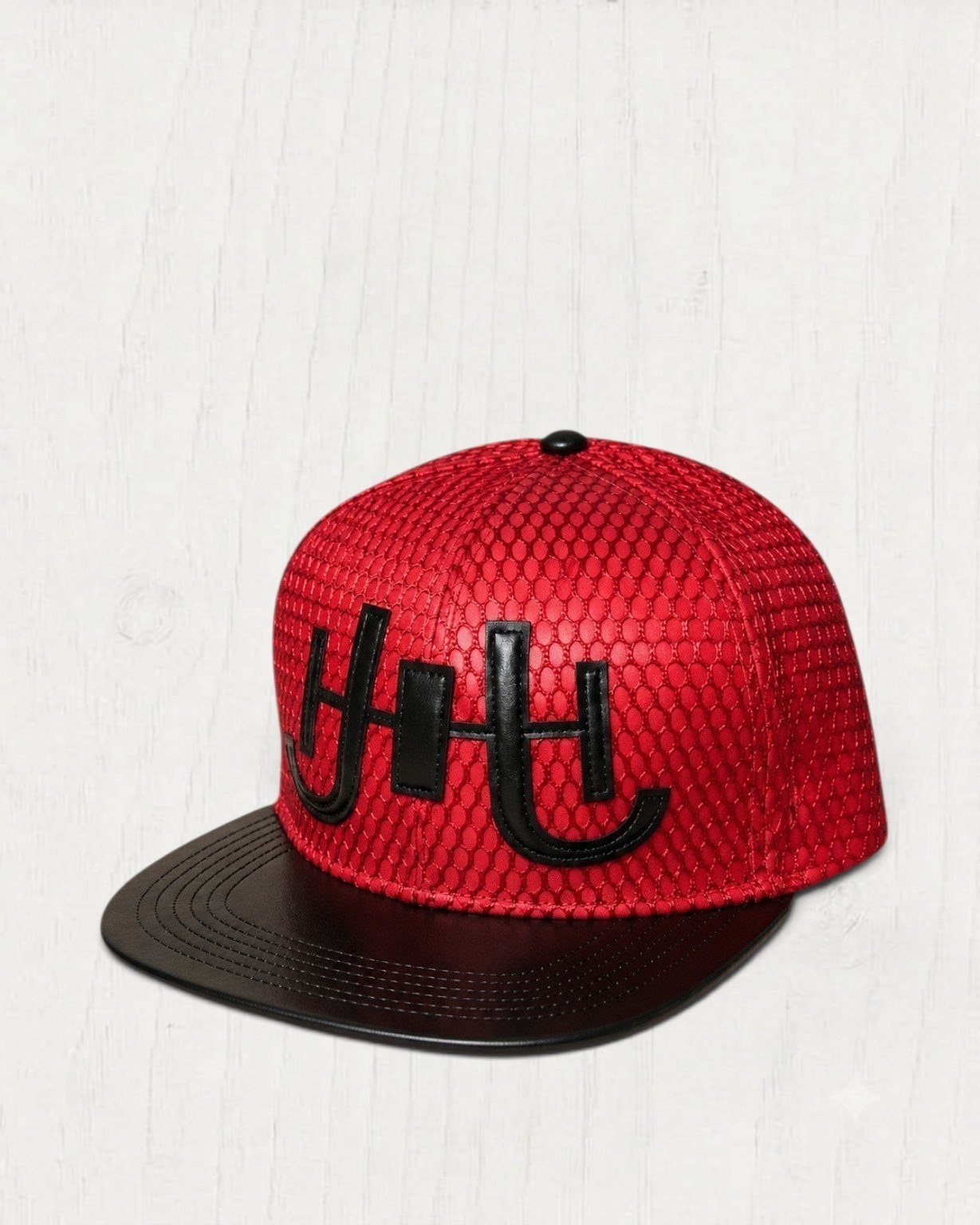 Fulten Mixed-Material Mesh Cap — Rouge