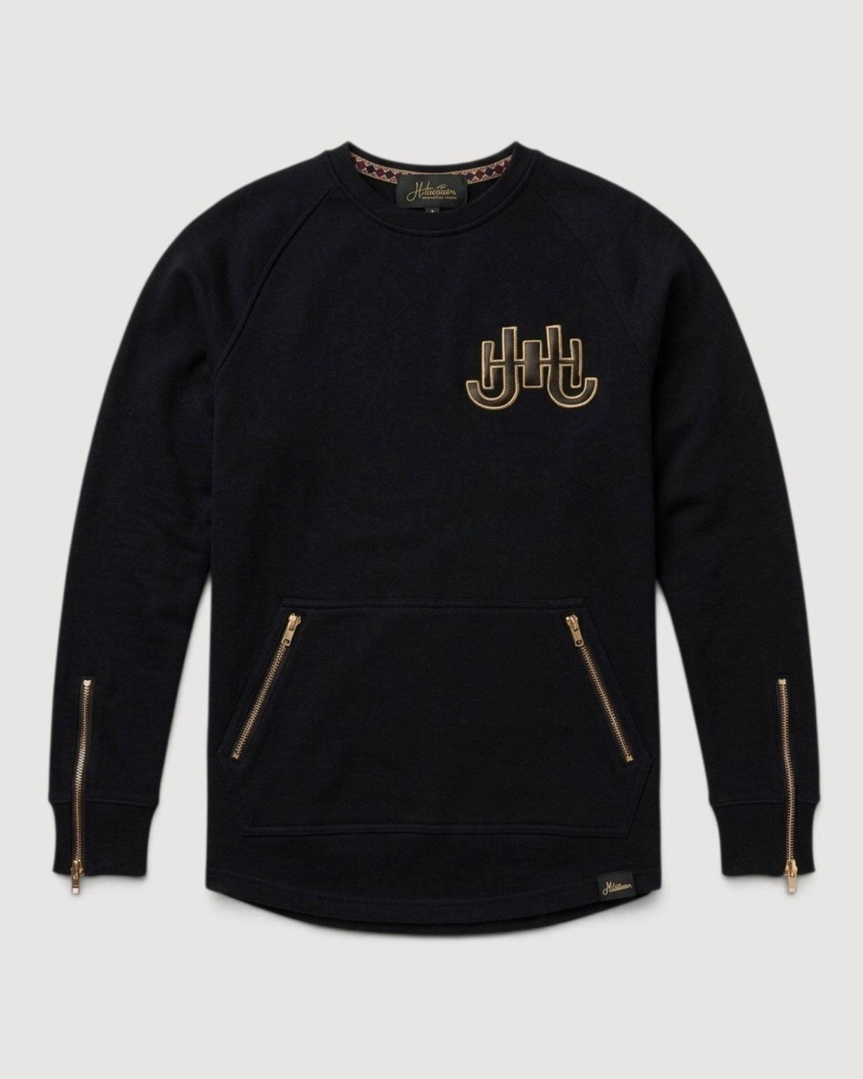 Gramercé Embroidered Sweatshirt — Black / Gold