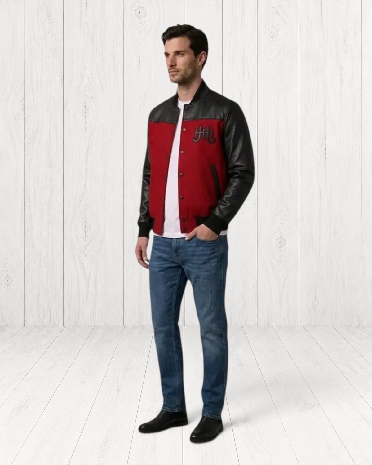 Laurelle Varsity Jacket — Rouge view 2