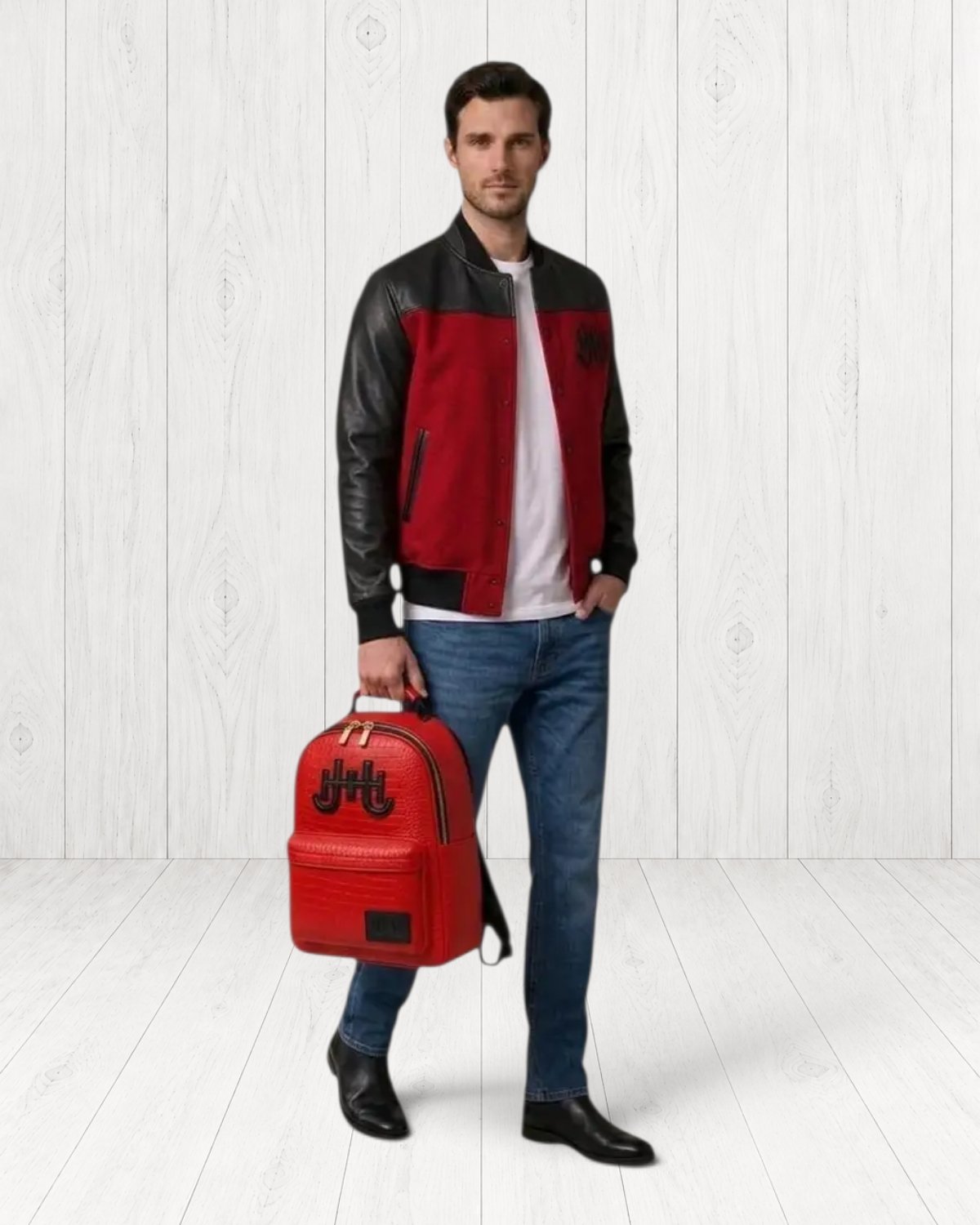 Laurelle Varsity Jacket — Rouge