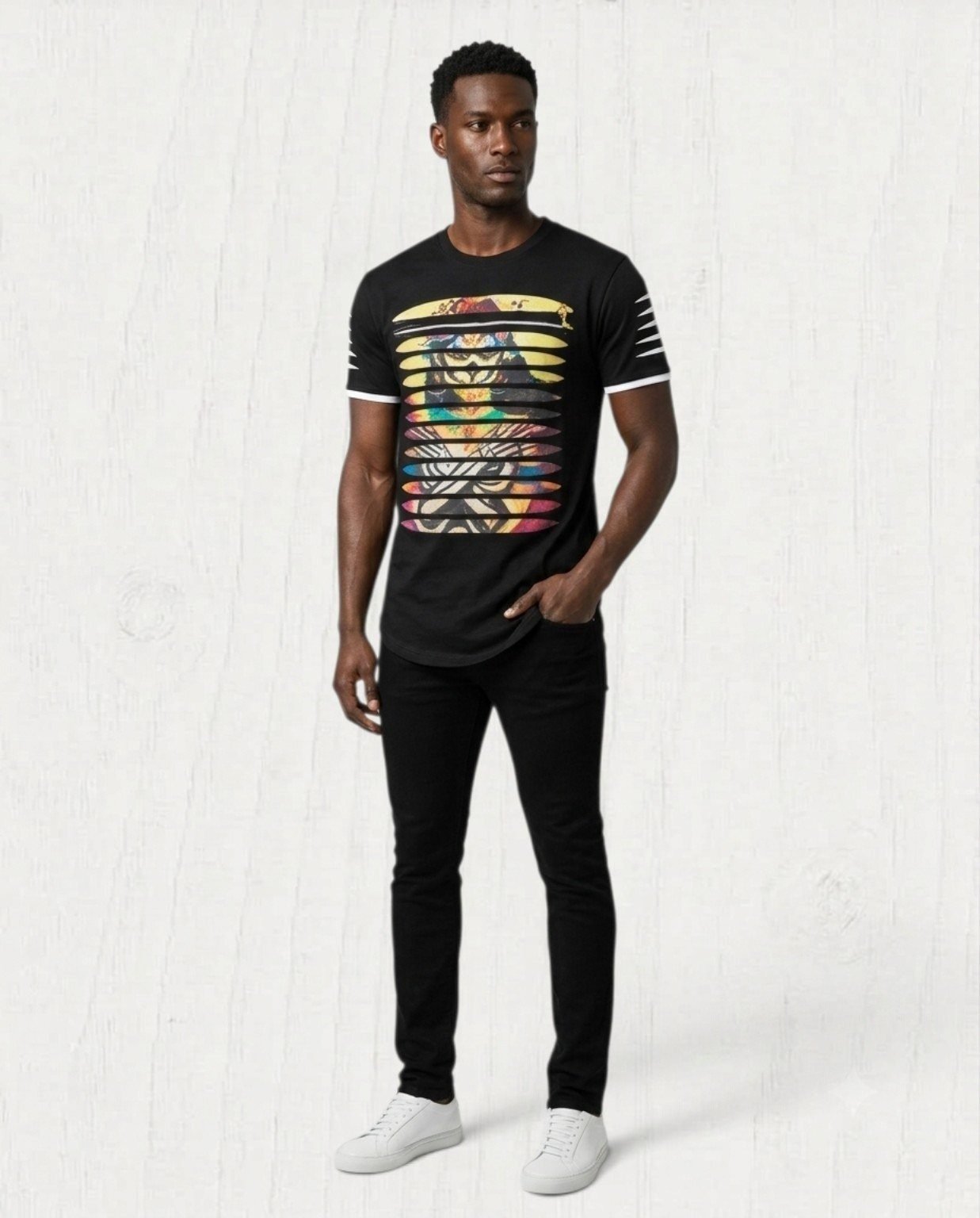 Mercier Art Graphic T-Shirt — Noir view 3