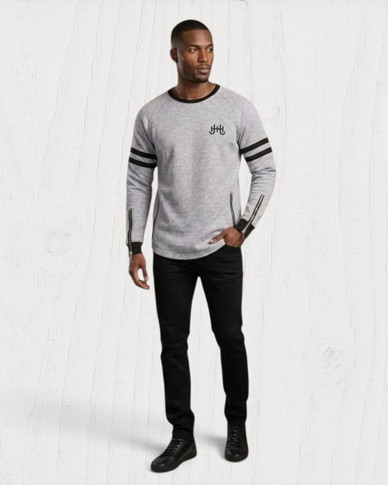 Rockmere Embroidered Sweatshirt — Grey view 2