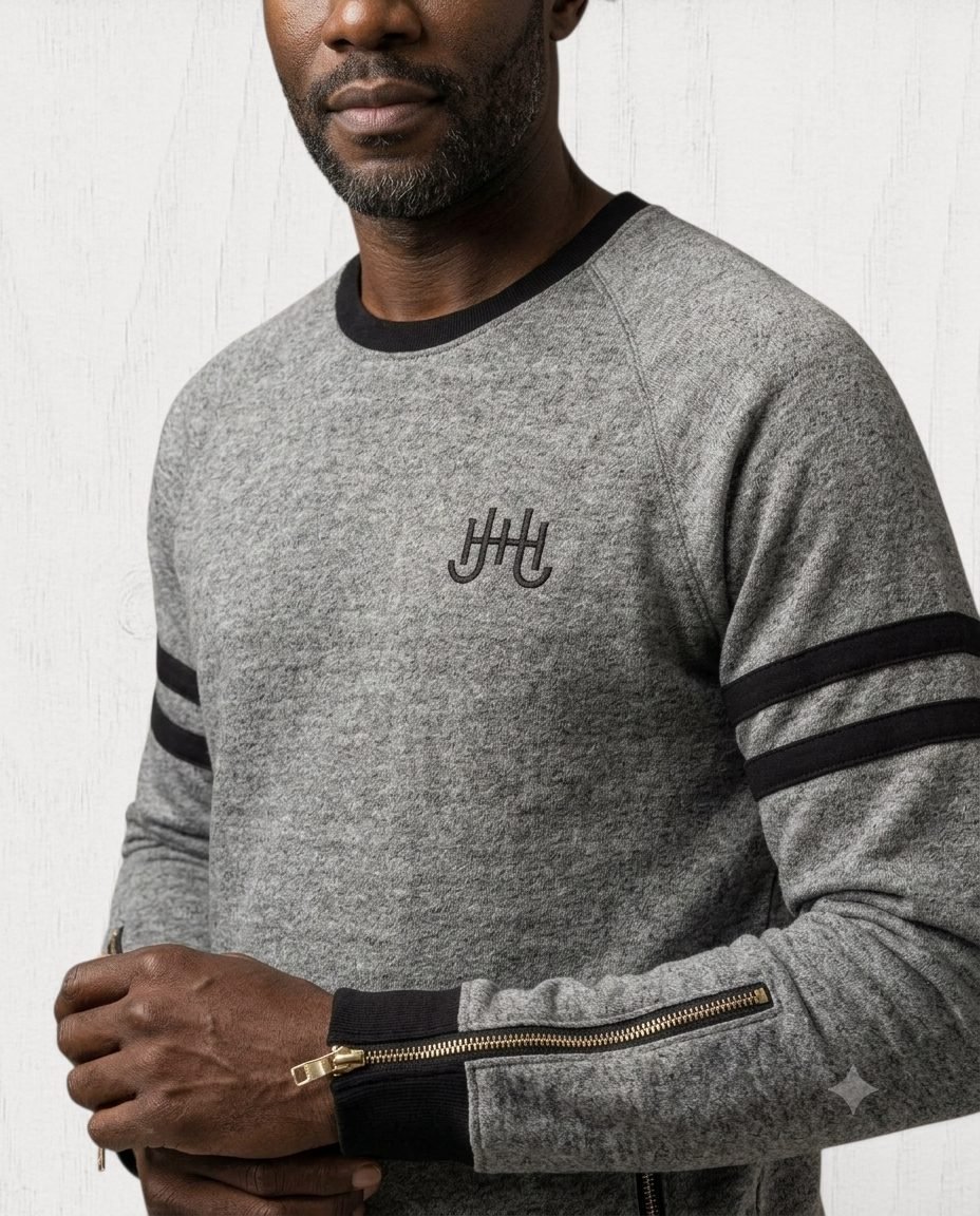 Rockmere Embroidered Sweatshirt — Grey view 3