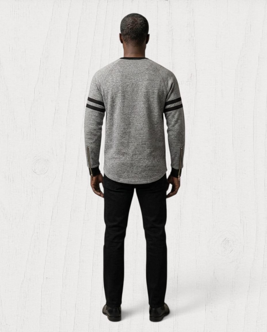 Rockmere Embroidered Sweatshirt — Grey view 4