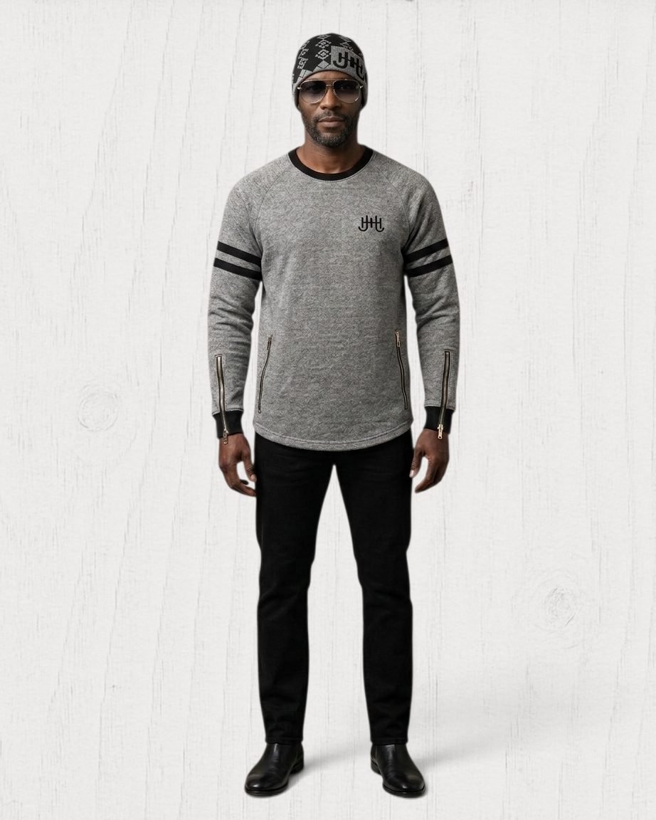 Rockmere Embroidered Sweatshirt — Grey view 5