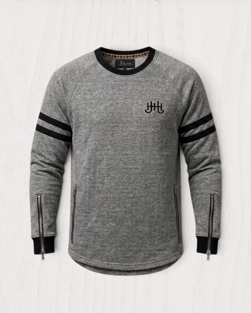 Rockmere Embroidered Sweatshirt — Grey view 6