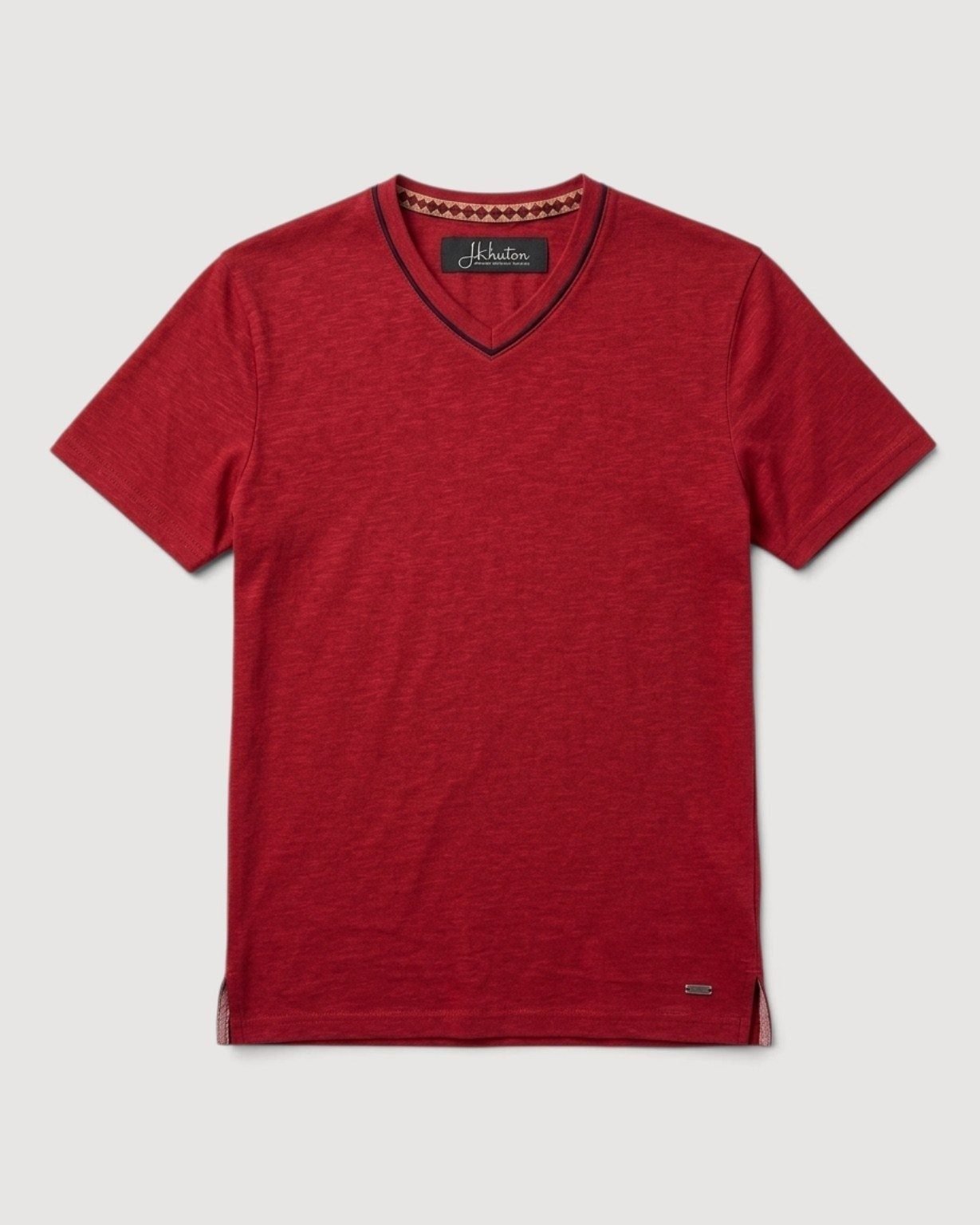 Roselyn V-Neck T-Shirt — Rouge