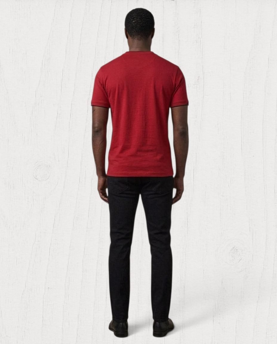 Roselyn V-Neck T-Shirt — Rouge view 5