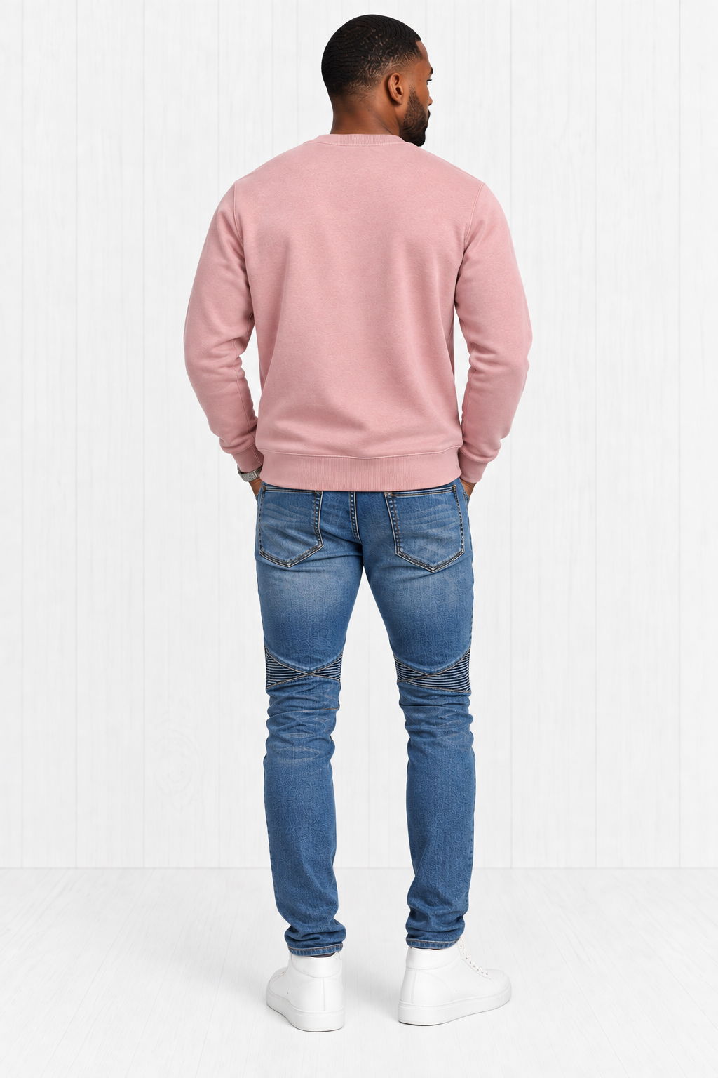 Suttone Embroidered Sweatshirt — Blush view 4
